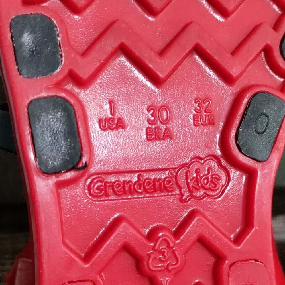 Grendene Kids Disney Minnie Mouse Sandals Size 1 US‎ Red Black Strappy